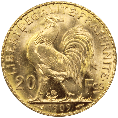 20 francs marianne coq monnaie francaise monnaie or piece pile 1